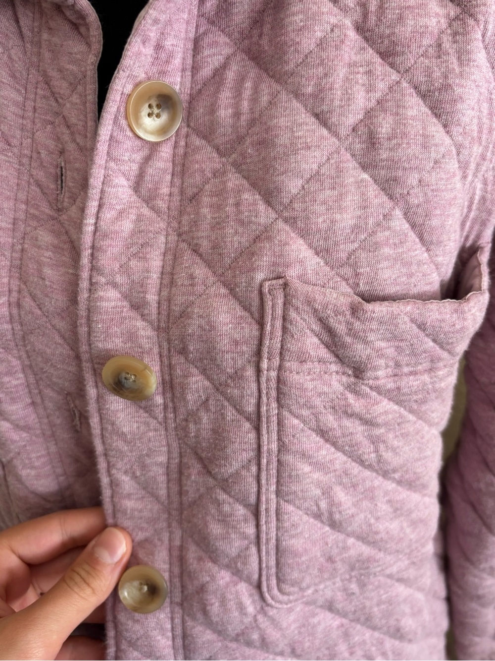 NWOT Fatherty Quilted Mauve Shacket Jacket - Organic Cotton - Picture 7 of 9